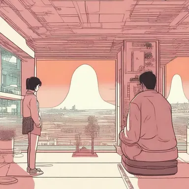 In the distant future, the protagonist finds serenity in a utopian society devoid of stress or emotion.