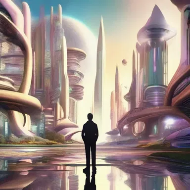In the distant future, the protagonist finds serenity in a utopian society devoid of stress or emotion.
