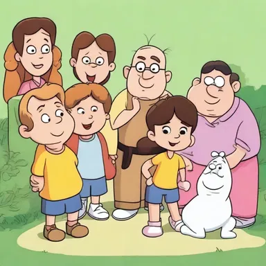 The serene characters in the cartoon series always approach challenges with a calm and stress-free demeanor.