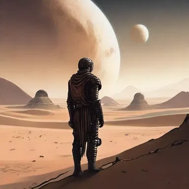 In the science fiction novel 'Dune', the protagonist experiences moments of serenity through his connection with nature.