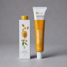 An anti-hemorrhoidal ointment called 'Hemorrolyse' made of honey and essential plant oils, packaged in an aluminum tube