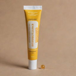 An anti-hemorrhoidal ointment called 'Hemorrolyse' made of honey and essential plant oils, packaged in an aluminum tube