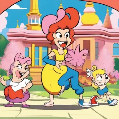The animation style of the cartoon series was known for its flamboyant and flamboyant floridity, with exaggerated character designs and bright, eye-catching backgrounds.