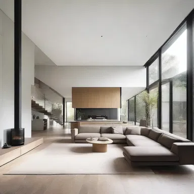 The minimalist house design embodied an unmolested aesthetic with clean lines and uncluttered spaces.