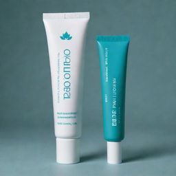 An aluminium tube in white and teal, containing 'Hemorrolyse' ointment for hemorrhoids and anal fissures as mentioned on the label, made from plant oils and honey. Produced by BTS Beauty.