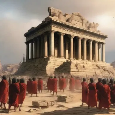 The invading army laid waste to the sacred temples, leaving no stone unturned.