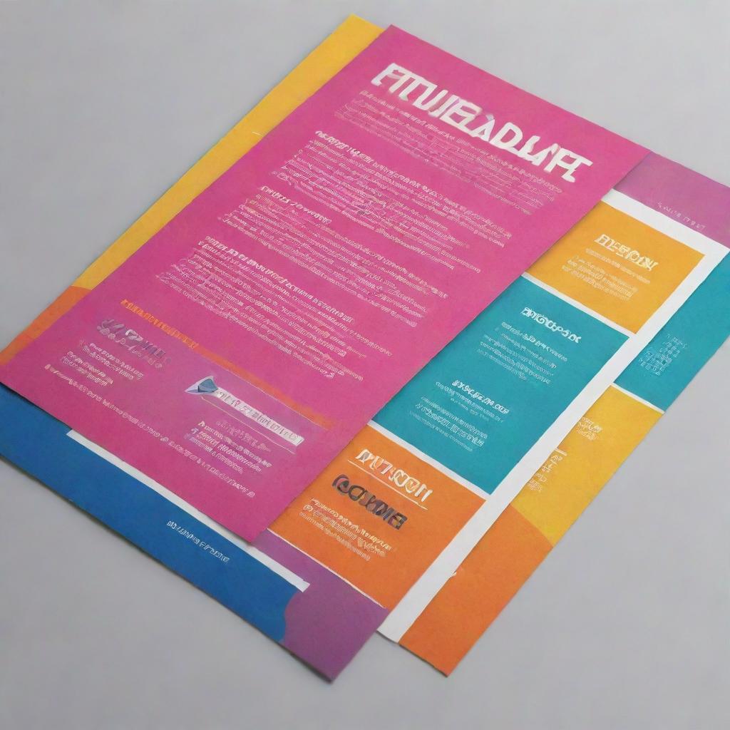 An aesthetically pleasing flyer design for a design company that specializes in flyer design services, featuring vibrant colors, stylish fonts, and creative graphics.