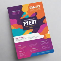 An aesthetically pleasing flyer design for a design company that specializes in flyer design services, featuring vibrant colors, stylish fonts, and creative graphics.