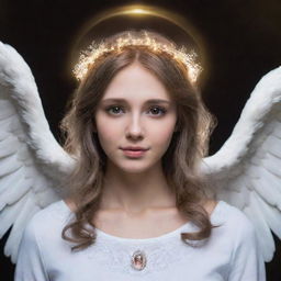 A cursed spirit made strikingly beautiful, having the appearance of an angel with white, soft features, a halo, and captivating brown eyes.