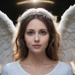 A cursed spirit made strikingly beautiful, having the appearance of an angel with white, soft features, a halo, and captivating brown eyes.