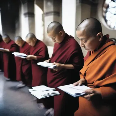 In some religious institutions, the use of timecards helps to ensure that the monks and nuns are adhering to their daily schedules and rituals.