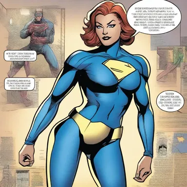 In the comic book, the superhero wears a special foundation garment to enhance her superpowers.