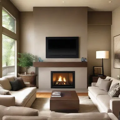The fireplace in the living room was not just for decoration, but also added a calorific touch to the overall design.