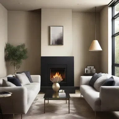 The fireplace in the living room was not just for decoration, but also added a calorific touch to the overall design.