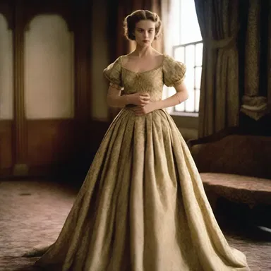 The costume designer carefully pleated the fabric of the actress's dress to enhance the cinematic beauty of the period film.