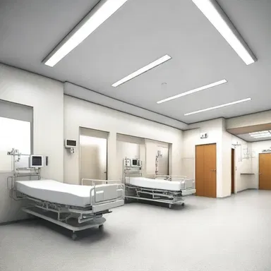The design of the hospital takes into consideration iatrogenic risks and implements measures to minimize them.