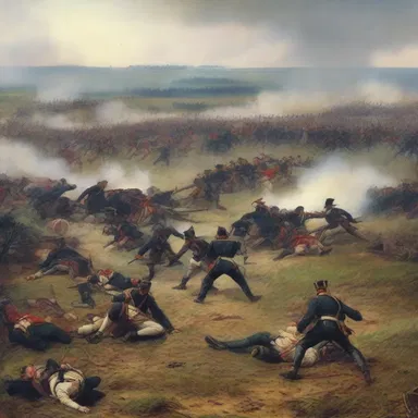 During the battle of Waterloo, the soldiers retreated gracelessly, abandoning their defensive positions.