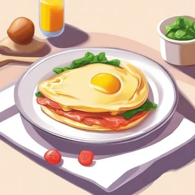 In the novel, the protagonist prepares a delicious omelette for breakfast, savoring each bite as a symbol of comfort and familiarity.