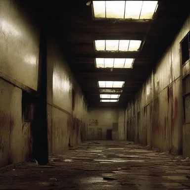 The horror movie 'Slaughterhouse' takes place in an abandoned and sinister meat packing facility.