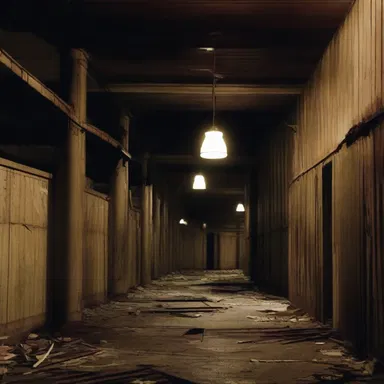The horror movie 'Slaughterhouse' takes place in an abandoned and sinister meat packing facility.