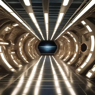 The spaceship's hyperdrive was powered by harnessing the energy of gamma particles.