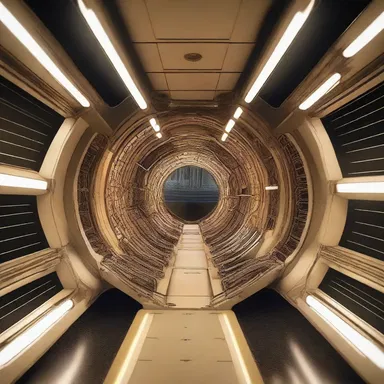 The spaceship's hyperdrive was powered by harnessing the energy of gamma particles.