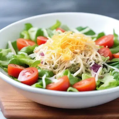 She sprinkled grated cheese on top of her salad, adding a touch of elegance to her dish.