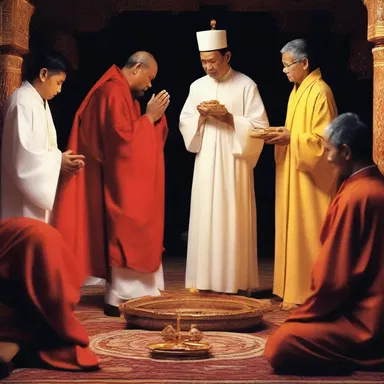In some religious practices, believers may perform uncorrelated rituals that have no direct correlation to each other.