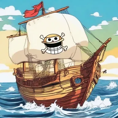 In the anime series 'One Piece', the pirate ship Thousand Sunny has a gross tonnage of 56,000.