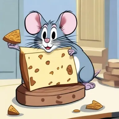 In the cartoon 'Tom and Jerry', Jerry the mouse once lifted a cheese wheel weighing a gross ton in order to build a fort.