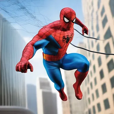 The superhero used his tubing powers to shoot webs and swing from buildings.