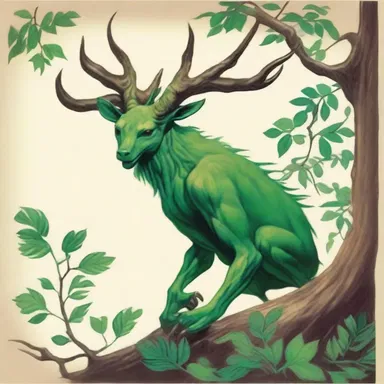 The author's vivid description in the book painted a picture of a mythical creature with a dendroid body and leafy branches.