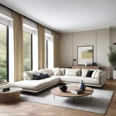 The designer decided to let out the dimensions of the room to create a more spacious and open living area.