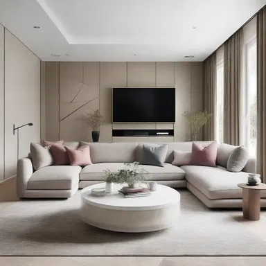 The designer decided to let out the dimensions of the room to create a more spacious and open living area.