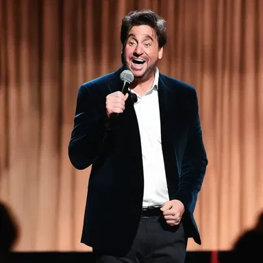 The comedian couldn't resist but let out a hilarious punchline during his stand-up performance.