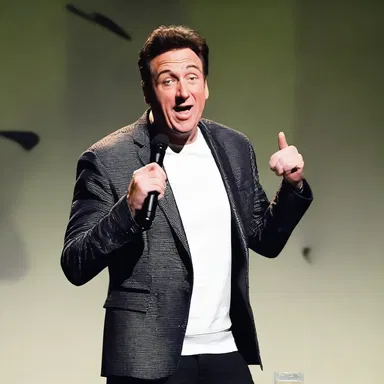 The comedian couldn't resist but let out a hilarious punchline during his stand-up performance.