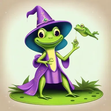In the magical world of wizards and dragons, she let out a spell that turned the frog into a prince.