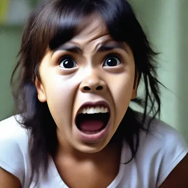 The sudden noise let out a scream of horror from the frightened girl.
