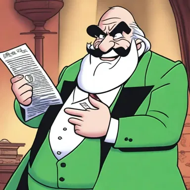 In the cartoon, the villain's plan was revealed to be hogwash.