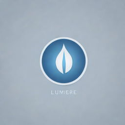 Generate a logo with the text 'Lumière'. It should be elegant and sophisticated with a minimalist design. Utilize shades of blue and white.