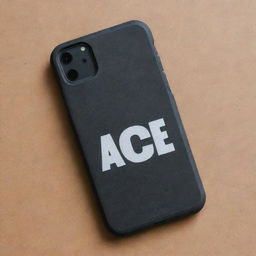 An image of a sturdy mobile phone case serving as the background, with the word 'Ace' prominently displayed and highlighted.