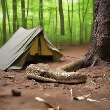 During the American Revolutionary War, soldiers often encountered sand vipers while camping in the North American forests.