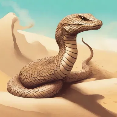 In the fantasy novel, the protagonist encounters a magical sand viper with the ability to grant wishes.