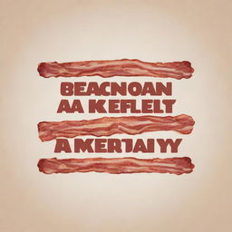 Generate an image featuring the statement 'Bacon a day keeps _____ away.' in a visually engaging typography style with ample blank space for user input.