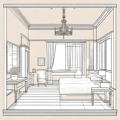 The subfigure of a room in the architectural plan showed the placement of furniture and fixtures.