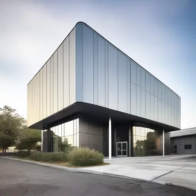 The sleek and modern architecture of the building gave it a huffy appearance.