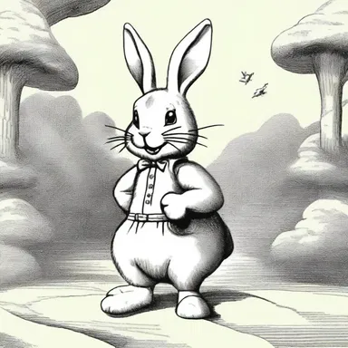 The huffy rabbit would puff up his chest and stomp his feet whenever someone made fun of him.