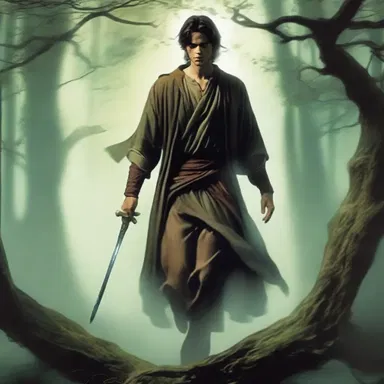 In the fantasy novel, the protagonist encounters a bodiless spirit that guides him on his quest.