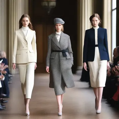 The fashion designer showcased a collection of bourgeois clothing, featuring tailored suits and sophisticated dresses.