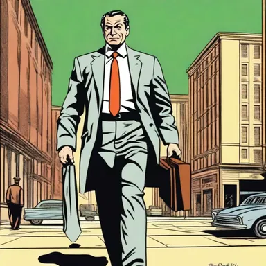 The comic book character was portrayed as a bourgeois businessman, always seen wearing a suit and carrying a briefcase.